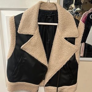 HYFVE faux leather and fur vest. Size S. NWOT.